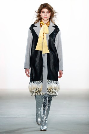 BERLIN, GERMANY - JANUARY 18: Helena Ershova walks the runway at the show during the Week Berlin A/W 2017 at Kaufhaus Jandorf on January 18, 2017 in Berlin, Germany. (Photo by Peter Michael for Rebekka Ruetz)