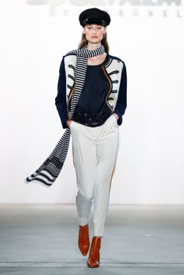 BERLIN, GERMANY - JANUARY 18: A model walks the runway at the Sportalm show during the Mercedes-Benz Fashion Week Berlin A/W 2017 at Kaufhaus Jandorf on January 18, 2017 in Berlin, Germany. (Photo by Peter Michael Dills/Getty Images for Sportalm)